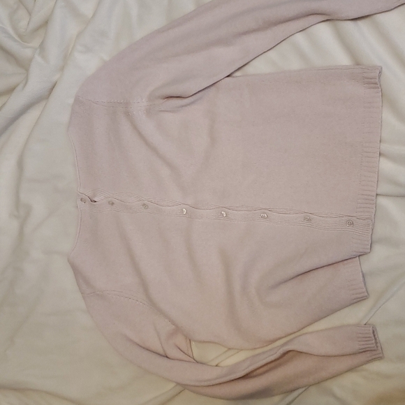 NEW Benedetta B. Merino Wool Cashmere Sweater Button Back Cardigan Luxury Comfy - Picture 14 of 16